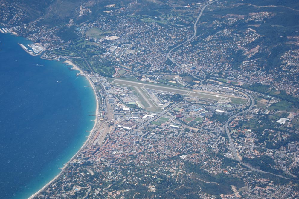 Cannes-Mandelieu Airport Aerial View