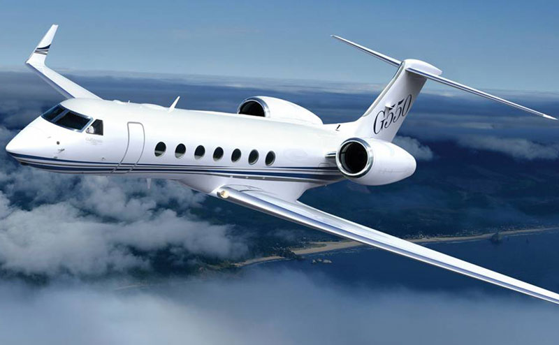 Gulfstream G550 private jet charter'