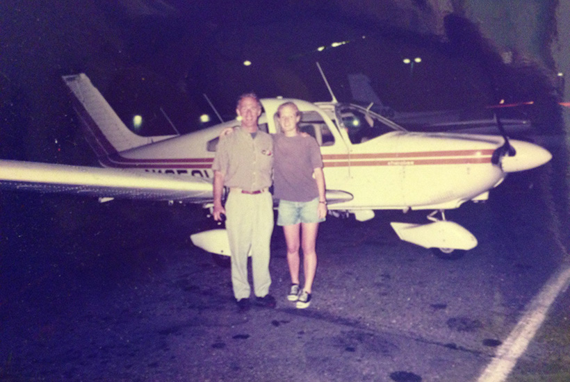 Madeleine and her dad in Burbank, CA KBUR 1996