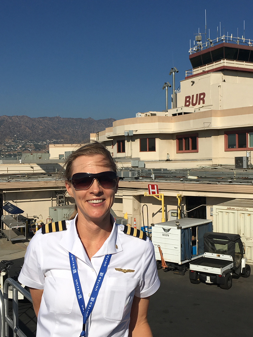 Madeleine Gilad in KBUR in 2017 with United Airlines