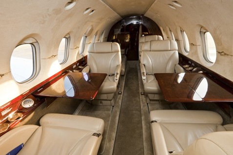 Hawker 800XP interior